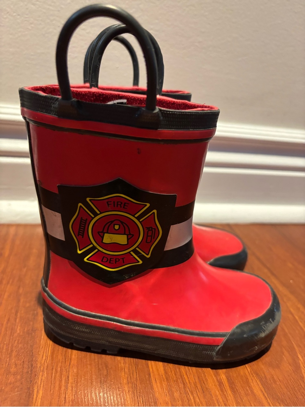 Kids Joe Fresh Red Firefighter Rain Boots